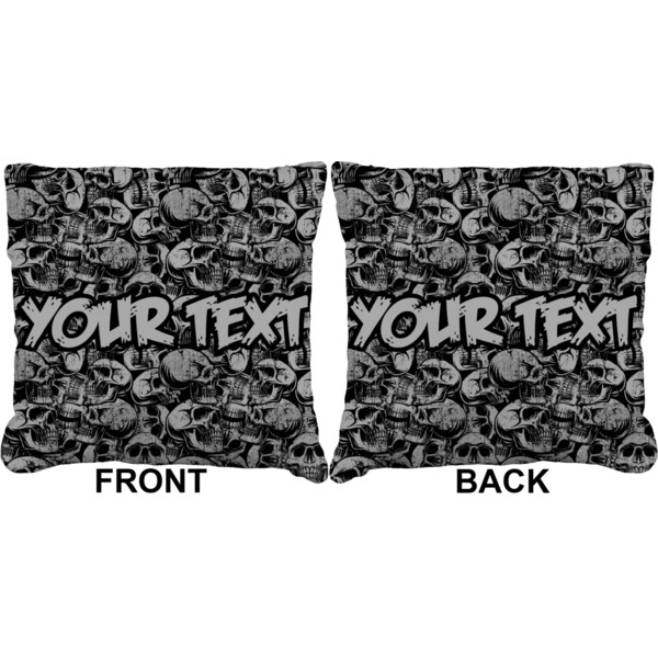 Skulls Burlap Pillow Approval