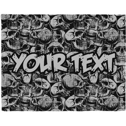 Skulls Woven Fabric Placemat - Twill w/ Name or Text