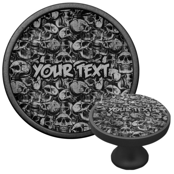 Skulls Cabinet Knob - Black - Multi Angle