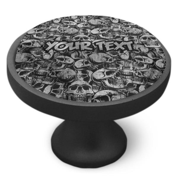 Skulls Cabinet Knob - Black - Side
