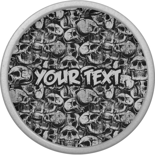 Skulls Cabinet Knob - Nickel - Front