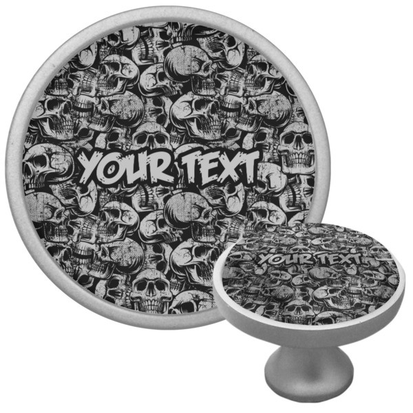 Skulls Cabinet Knob - Nickel - Multi Angle