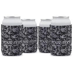 Skulls Can Cooler (12 oz) - Set of 4 w/ Name or Text