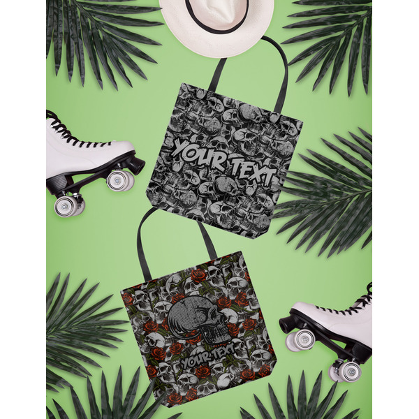 Skulls Canvas Tote Lifestyle Front and Back