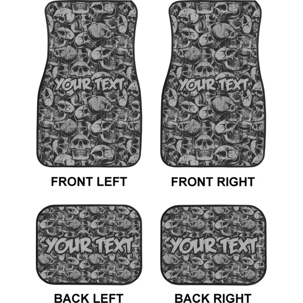 Skulls Car Floor Mats Set (2F + 2B)