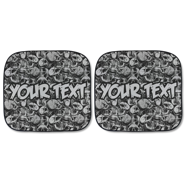 Skulls Car Sun Shades - FRONT