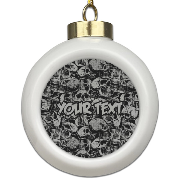 Custom Skulls Ceramic Ball Ornament (Personalized)