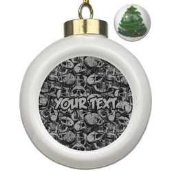 Skulls Ceramic Ball Ornament - Christmas Tree (Personalized)