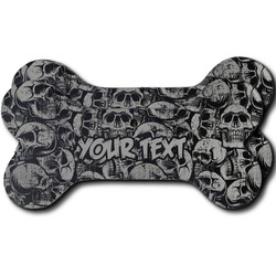 Skulls Ceramic Dog Ornament - Front & Back w/ Name or Text