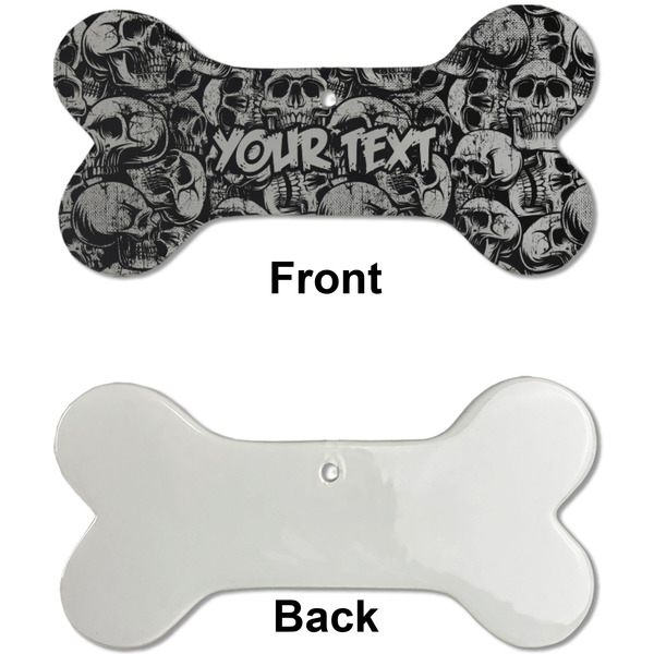 Skulls Ceramic Flat Ornament - Bone Front & Back Single Print (APPROVAL)