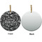 Skulls Ceramic Flat Ornament - Circle Front & Back (APPROVAL)