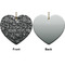 Skulls Ceramic Flat Ornament - Heart Front & Back (APPROVAL)