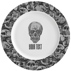 Skulls Ceramic Dinner Plates (Set of 4) (Personalized)