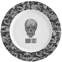 Skulls Ceramic Dinner Plates (Set of 4) (Personalized)