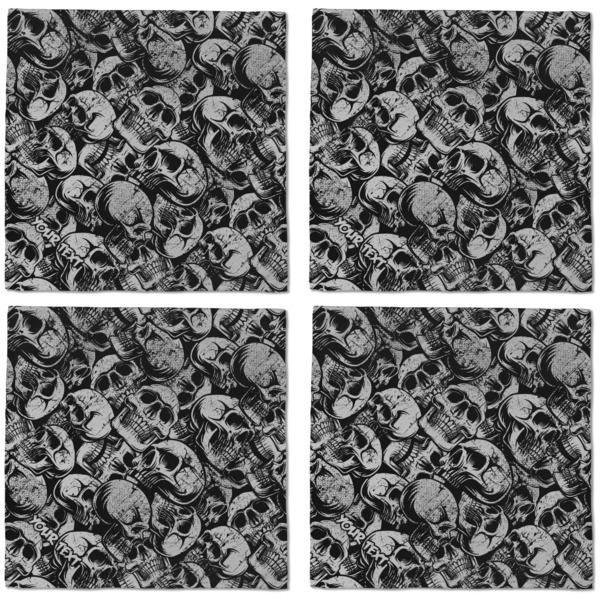 Skulls Cloth Napkins - Personalized Dinner (APPROVAL) Set of 4