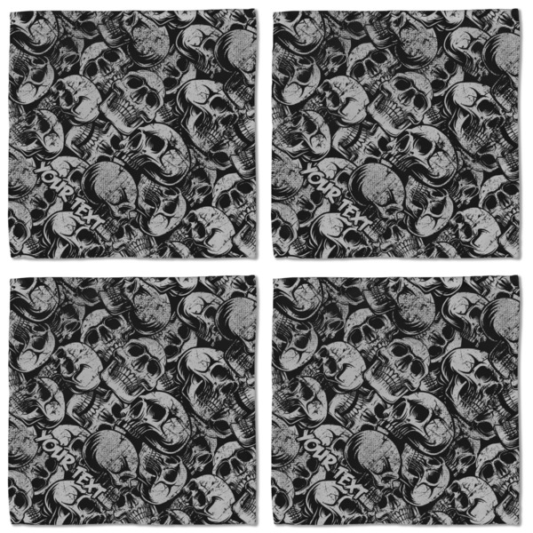 Skulls Cloth Napkins - Personalized Lunch (APPROVAL) Set of 4
