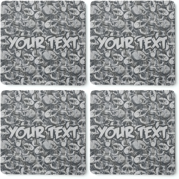 Skulls Coaster Rubber Back - Apvl