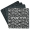 Skulls Square Rubber Backed Coasters - Set of 4 (Personalized)