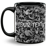 Skulls 11 Oz Coffee Mug - Black (Personalized)