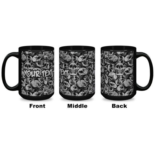 Skulls Coffee Mug - 15 oz - Black APPROVAL
