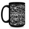 Skulls Coffee Mug - 15 oz - Black