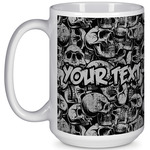 Skulls 15 Oz Coffee Mug - White (Personalized)