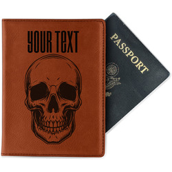 Skulls Passport Holder - Faux Leather (Personalized)