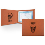 Skulls Leatherette Certificate Holder (Personalized)