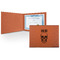 Skulls Cognac Leatherette Diploma / Certificate Holders - Front only - Main