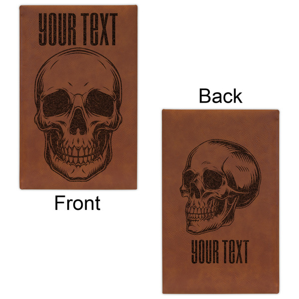 Skulls Cognac Leatherette Journal - Double Sided - Apvl
