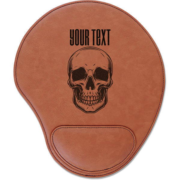 Custom Skulls Leatherette Mouse Pad with Wrist Support (Personalized)