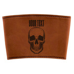 Skulls Leatherette Cup Sleeve (Personalized)
