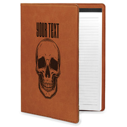 Skulls Leatherette Portfolio with Notepad (Personalized)