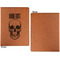 Skulls Cognac Leatherette Portfolios with Notepad - Large - Single Sided - Apvl