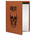 Skulls Leatherette Portfolio with Notepad - Small - Single Sided (Personalized)
