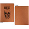 Skulls Cognac Leatherette Portfolios with Notepad - Small - Single Sided- Apvl