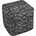 Skulls Cube Pouf Ottoman - 13" (Personalized)