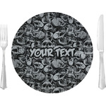 Skulls 10" Glass Lunch / Dinner Plates - Single or Set (Personalized)