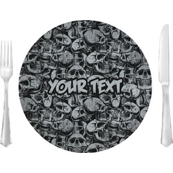 Skulls Glass Lunch / Dinner Plate 10" (Personalized)