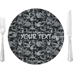 Skulls 10" Glass Lunch / Dinner Plates - Single or Set (Personalized)