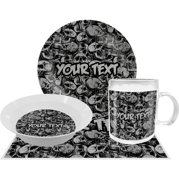 Skulls Dinner Set - 4 Pc (Personalized)