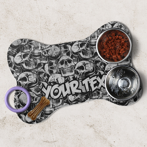 Skulls Dog Bone Shaped Mat Lifestyle