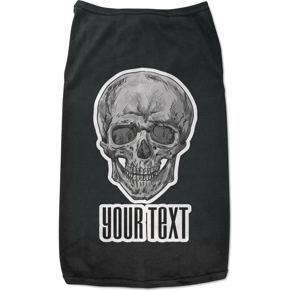 Custom Skulls Black Pet Shirt - 2XL (Personalized)