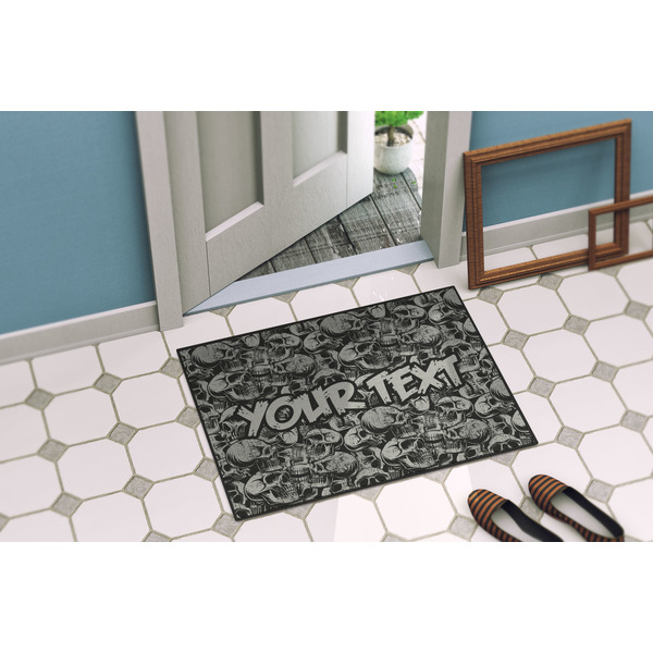 Skulls Door Mat Lifestyle
