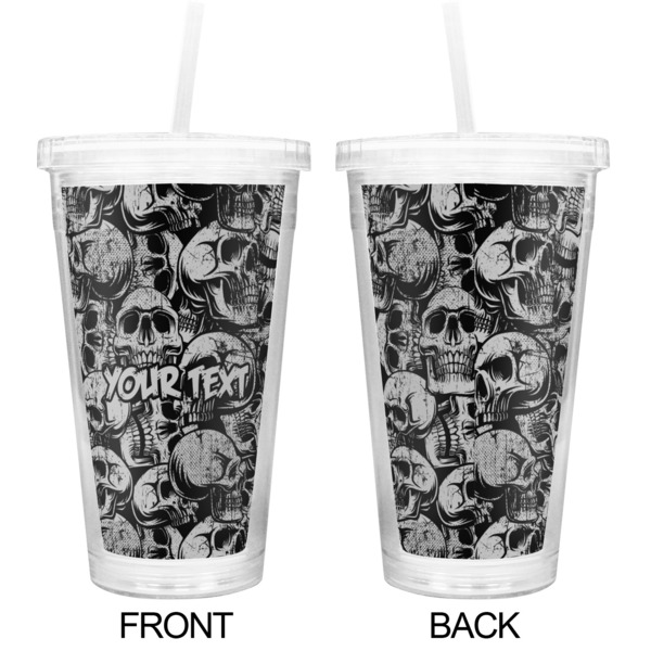 Skulls Double Wall Tumbler with Straw - Approval