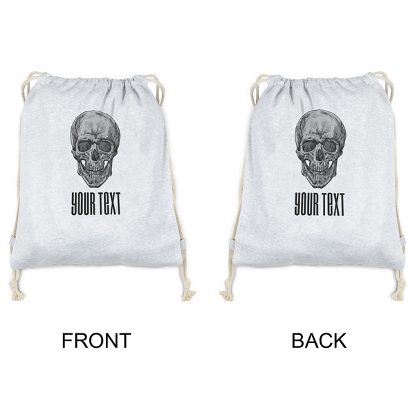 Skulls Drawstring Backpacks - Sweatshirt Fleece - Double Sided - APPROVAL