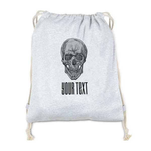 Custom Skulls Drawstring Backpack - Sweatshirt Fleece - Double Sided (Personalized)
