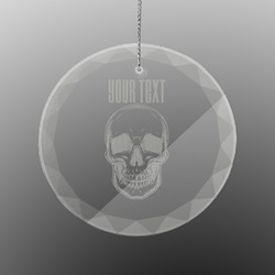 Skulls Engraved Glass Ornament - Round (Personalized)