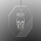 Skulls Engraved Glass Ornament - Octagon (Personalized)
