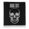 Skulls Leather Binder - 1" - Black (Personalized)